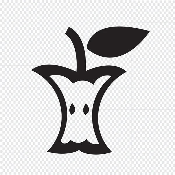 Icono de manzana vector ilustración — Vector de stock