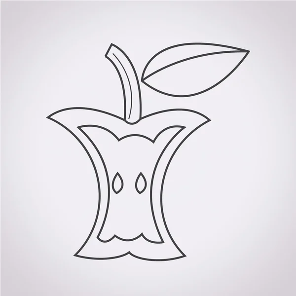 Icône pomme illustration vectorielle — Image vectorielle