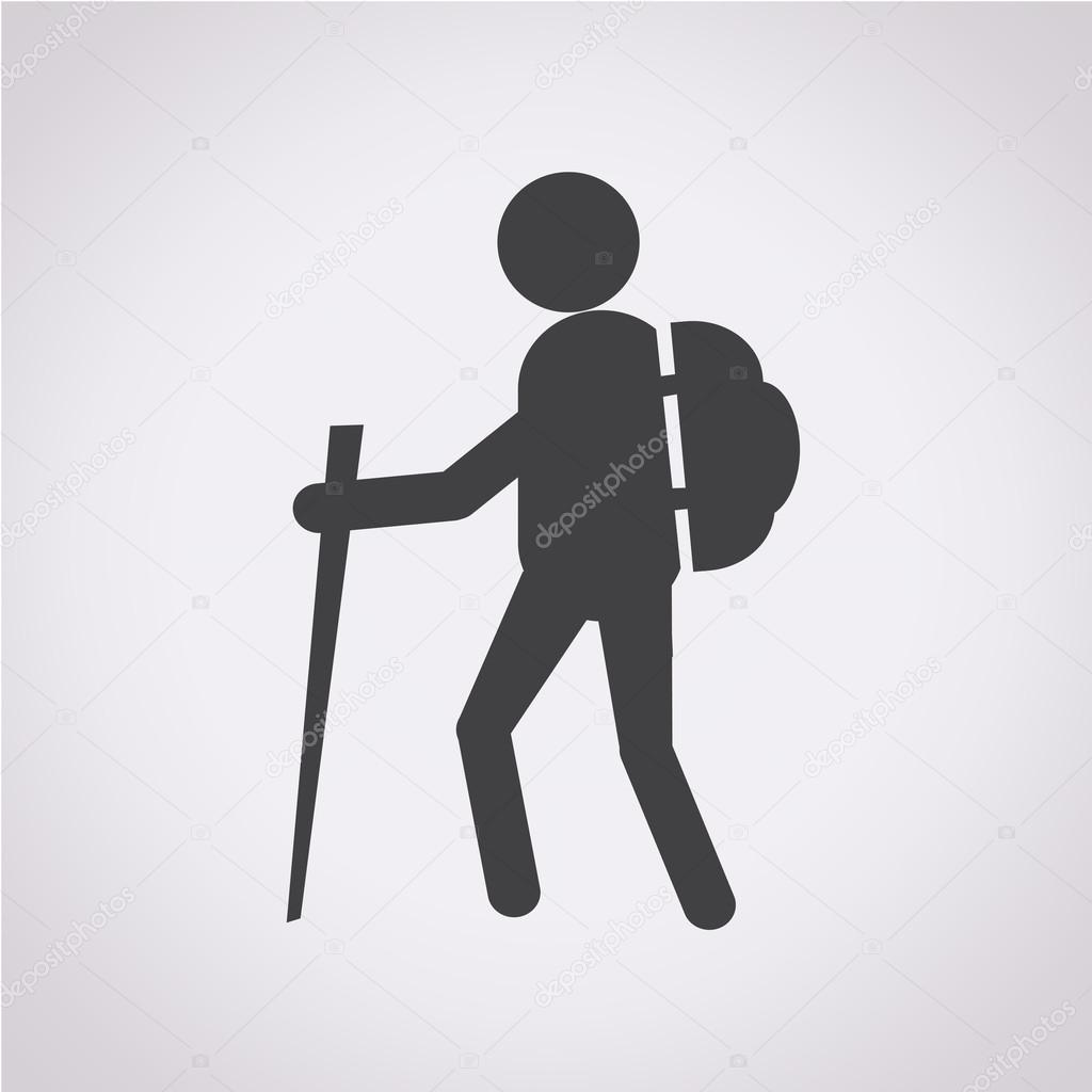 Hiking icon vector illustration
