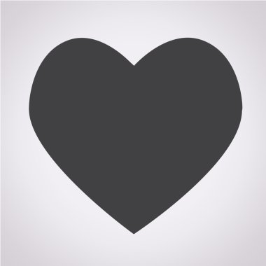 Kalp ikonu vektör illüstrasyonu