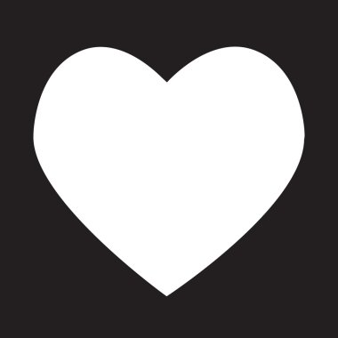 Kalp ikonu vektör illüstrasyonu