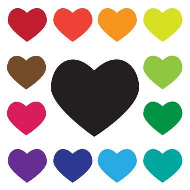 Kalp ikonu vektör illüstrasyonu