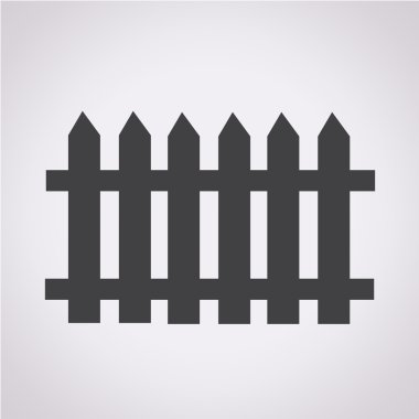 çit simgesi vektör illüstrasyonu