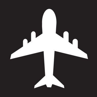 uçak ikonu vektör illüstrasyonu