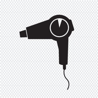 saç kurutma simgesi vektör çizimi
