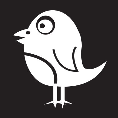 kuş simgesi vektör illüstrasyonu