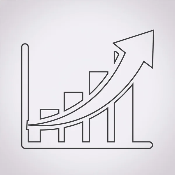 Diagram graph icon — Stock Vector