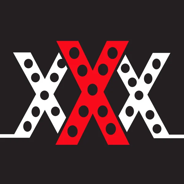 XXX  icon vector illustration — Stock Vector