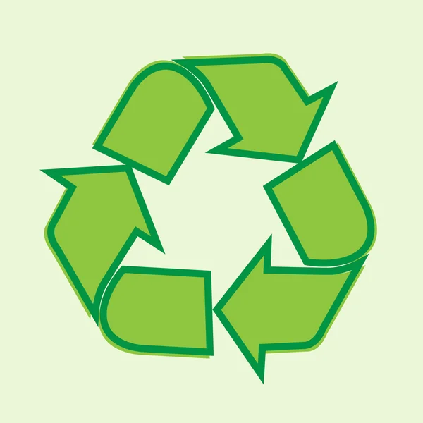 Ponownego użycia, ograniczenia, recyklingu projekt — Wektor stockowy