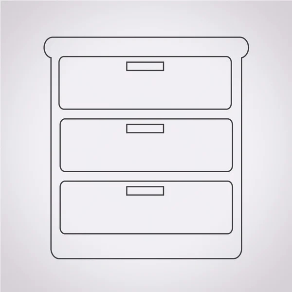 Векторная иллюстрация иконок шкафа — стоковый вектор