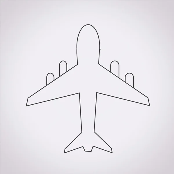 Illustration vectorielle icône avion — Image vectorielle