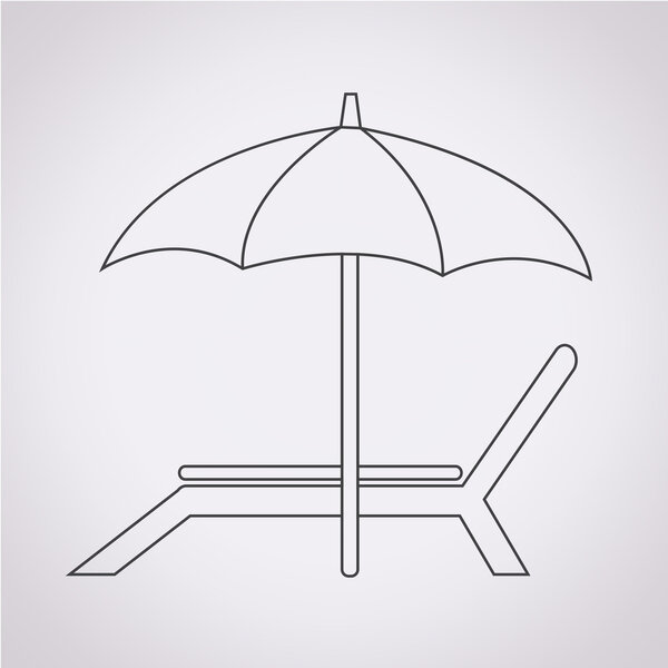 beach chair icon