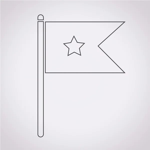 Icono de la bandera vector ilustración — Vector de stock