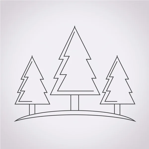 Icono del árbol forestal — Vector de stock