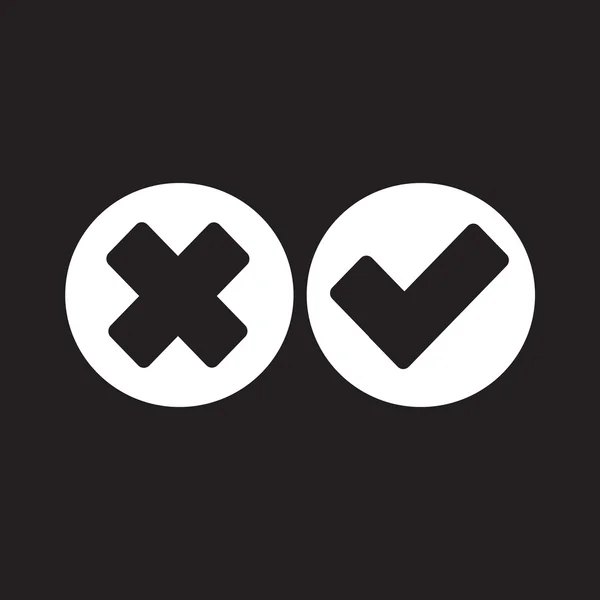 Check mark icon Incorrecto y correcto — Archivo Imágenes Vectoriales