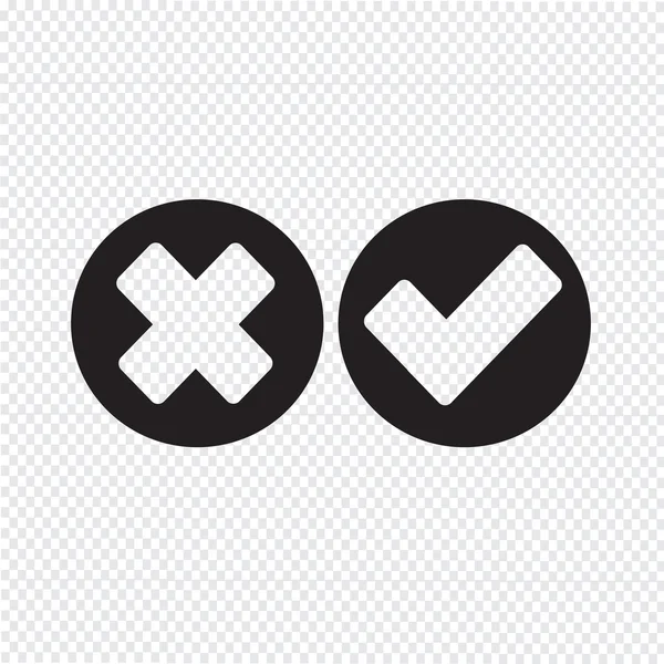 Check mark icon Incorrecto y correcto — Archivo Imágenes Vectoriales