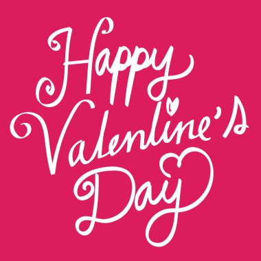 Mutlu Sevgililer günü el yazı el yapımı Hat sanatı