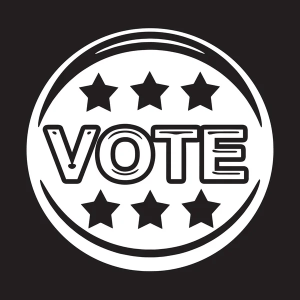 Icono de voto, voto, botón de voto — Vector de stock