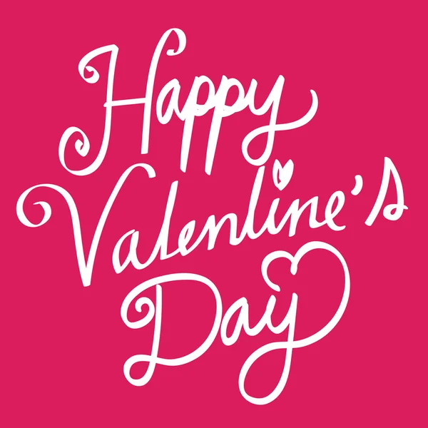 Happy Valentines Day Hand belettering handgemaakte kalligrafie — Stockvector