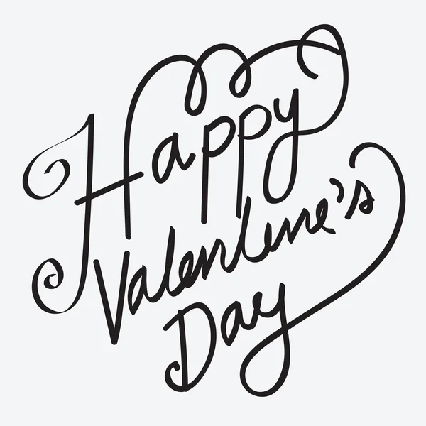 Šťastný Valentines den ruka nápisy ručně kaligrafie — Stockový vektor