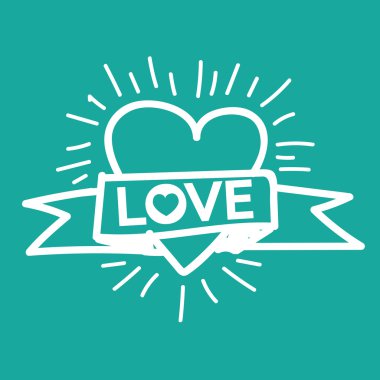 Kalp aşk Xoxo, Sevgililer günü illüstrasyon