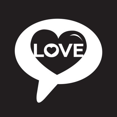 Kalp aşk, Sevgililer günü resim ve tipografi öğesi