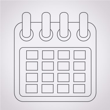 Takvim simgesi vektör illüstrasyonu