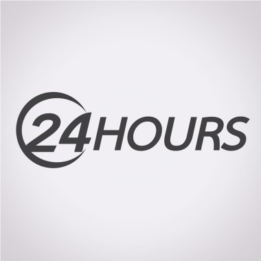 24 saat logo simge