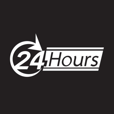 24 saat logo simge