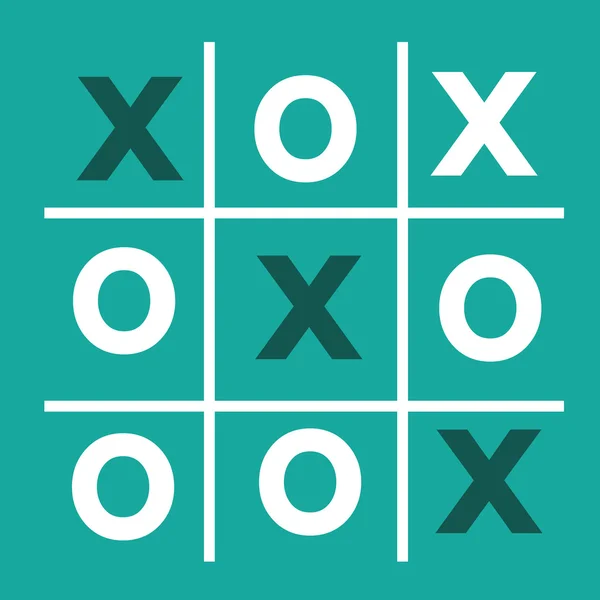 Tic tac toe játék Xo, tic tac, lábujj, x, játék, o — Stock Vector