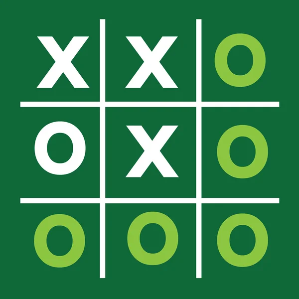 Tic tac toe XO jogo, tic, tac, dedo do pé, x, jogo — Vetor de Stock