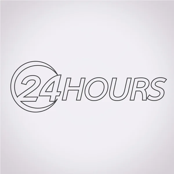 Icono del logotipo de 24 horas — Archivo Imágenes Vectoriales