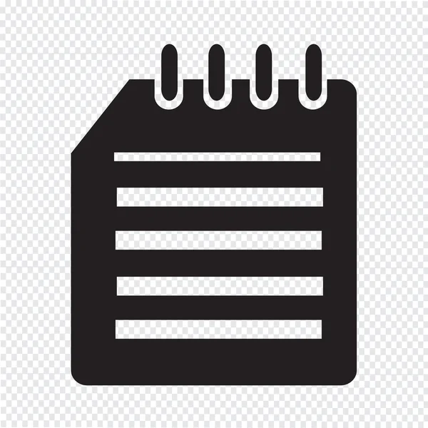 Notizbuch Icon Vektor Illustration — Stockvektor