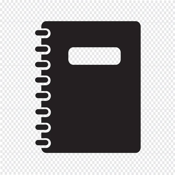 Notebook ícone ilustração vetorial — Vetor de Stock