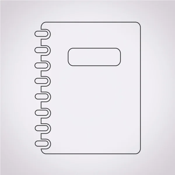 Notebook ícone ilustração vetorial — Vetor de Stock