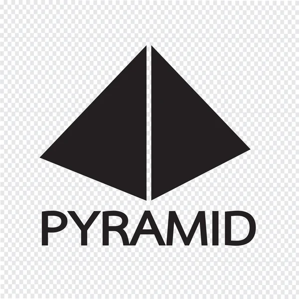 Значок дизайна пирамиды — стоковый вектор