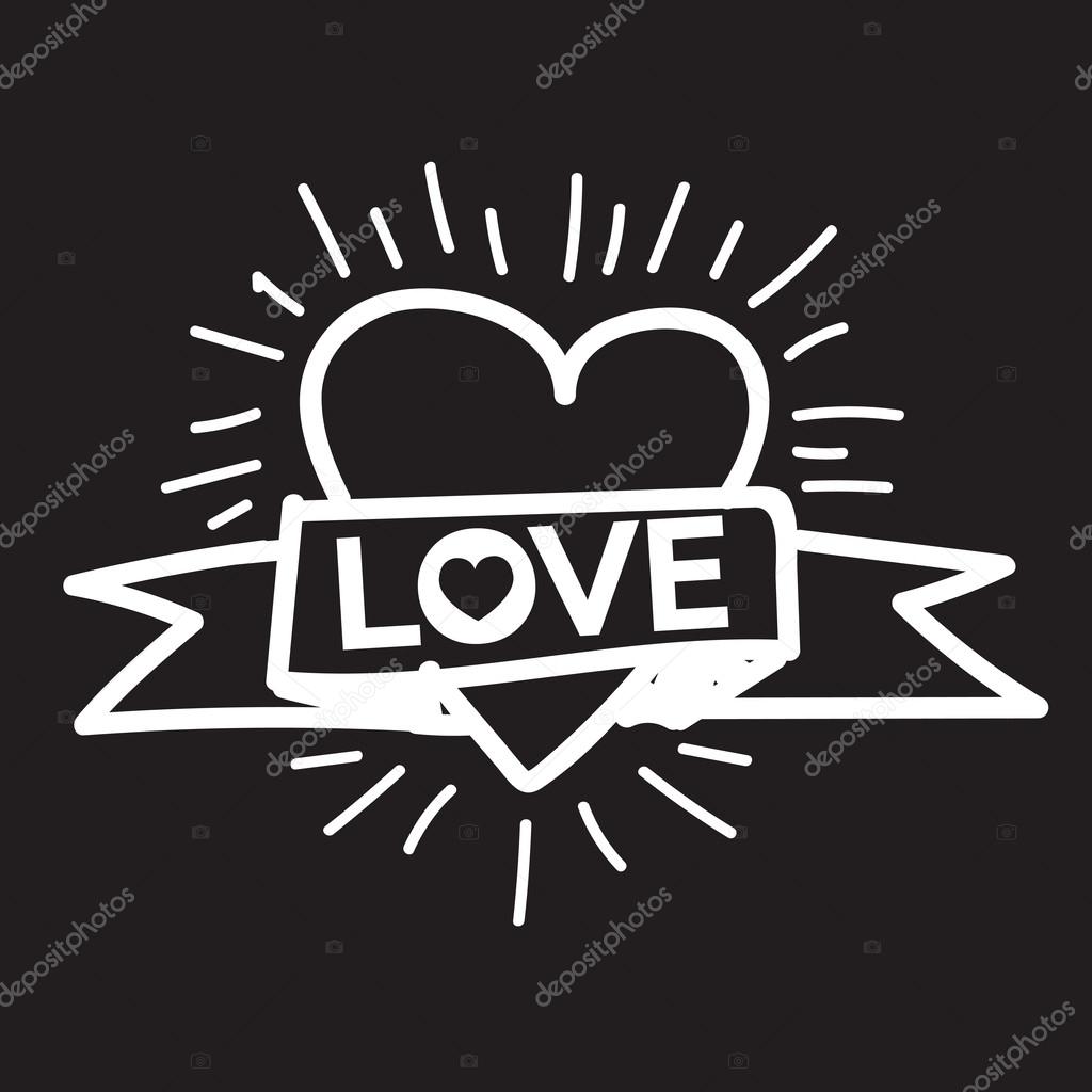 Heart Love Xoxo , Valentines day illustration