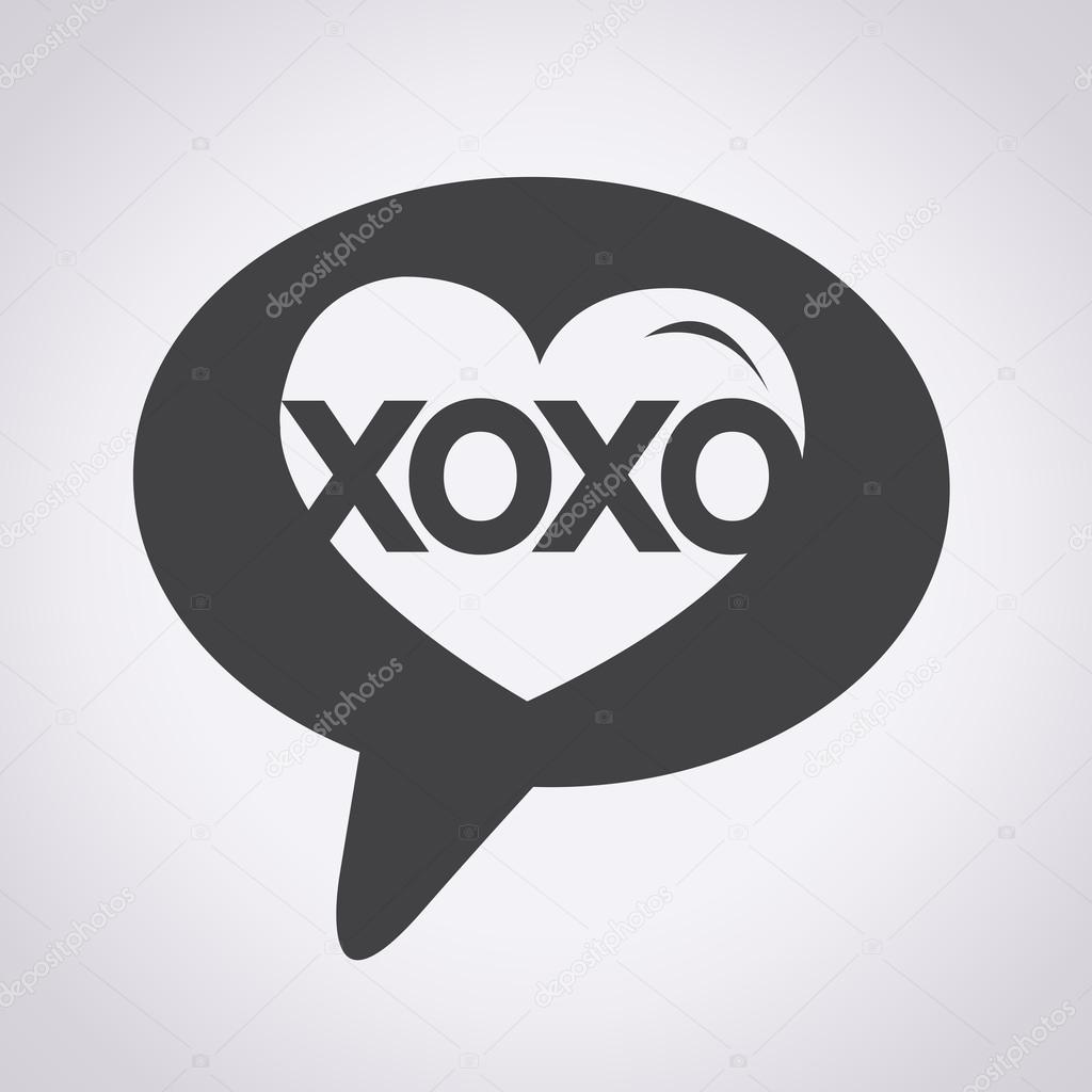 Heart Love Xoxo , Valentines day illustration and typography elements , day, xoxo