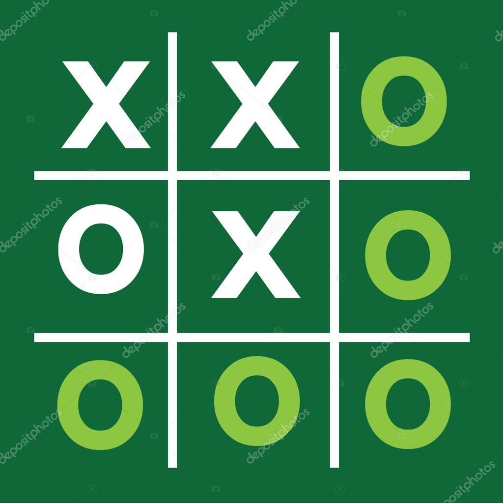tic tac toe xo game on isolated Stock Vector