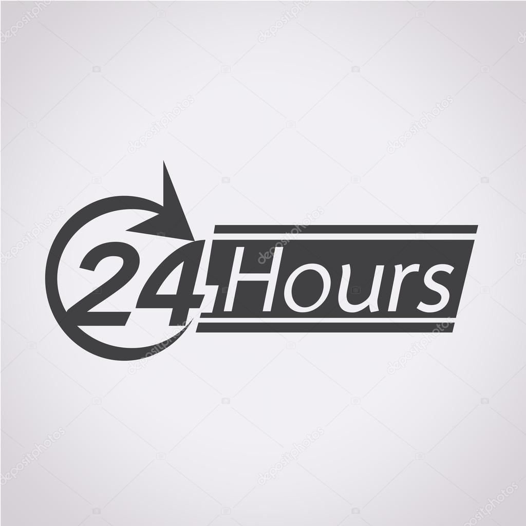 24 hours logo icon