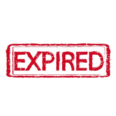 Süresi dolan damga metni illüstrasyon