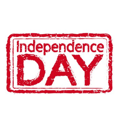 Bağımsızlık günü damga metni illüstrasyon