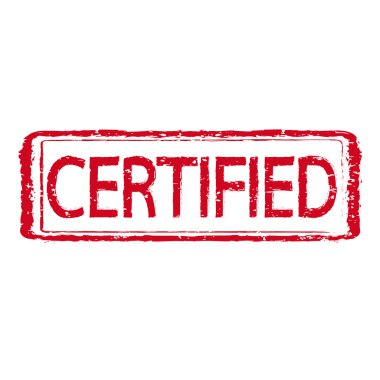 Sertifikalı damga metni illüstrasyon