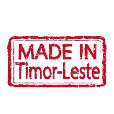 Doğu Timor damga metni illüstrasyon yaptı