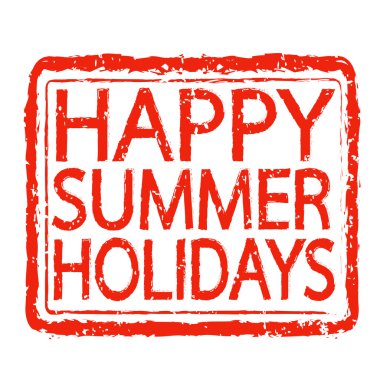 Mutlu yaz tatillerini damga metni tasarım