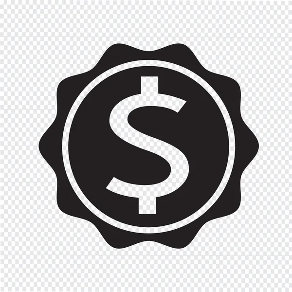 Icône signe dollar — Image vectorielle