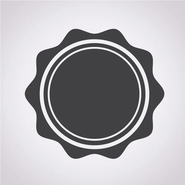 Icône de timbre blanc — Image vectorielle