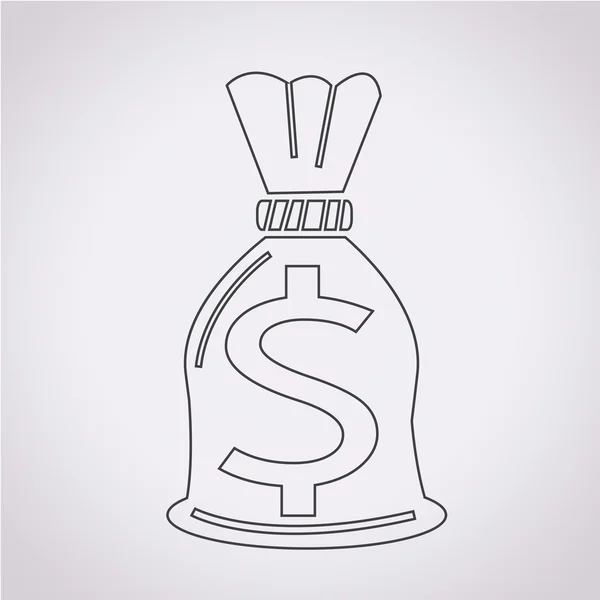 Geld zak pictogram — Stockvector