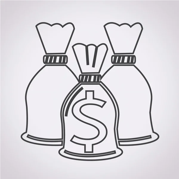 Money Bag Icon — Stock Vector