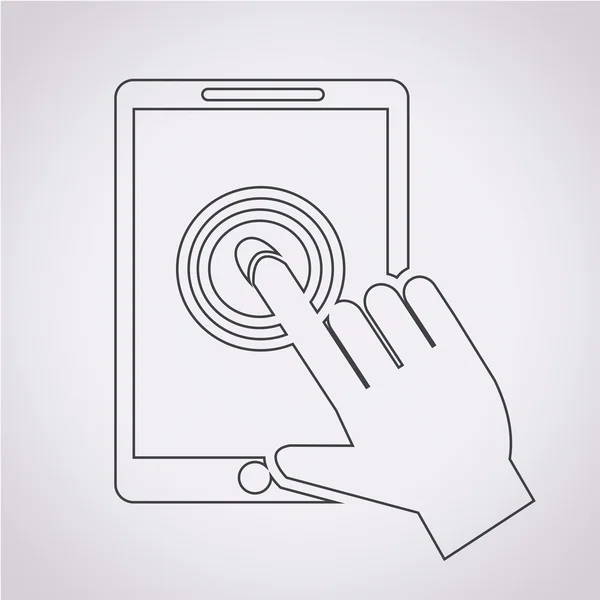 Smartphone-Touchscreen-Symbol — Stockvektor